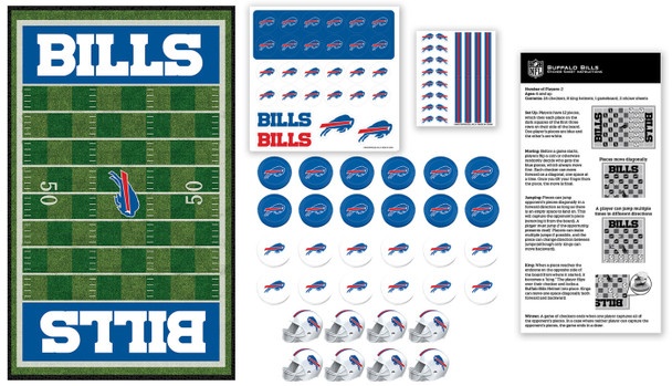 Buffalo Bills Nfl Checkers Board Game