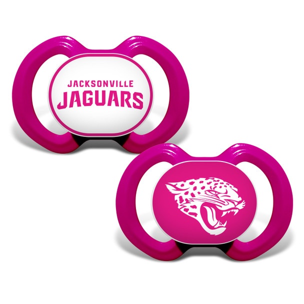 Jacksonville Jaguars Nfl Baby Fanatic Pacifier 2-Pack Pink