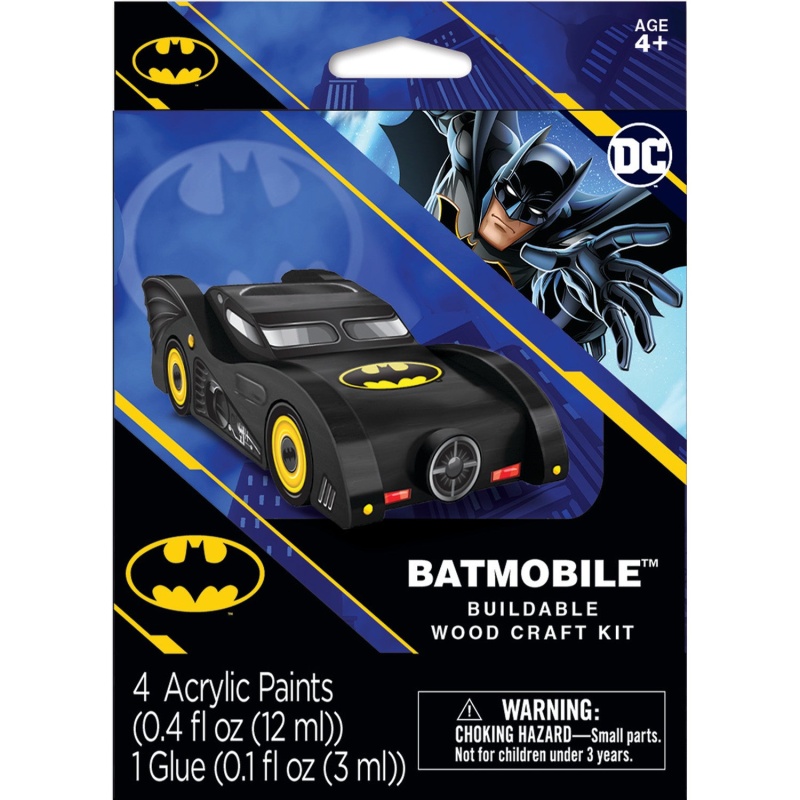 Batman - Mini Batmobile Wood Wood Craft & Paint Kit