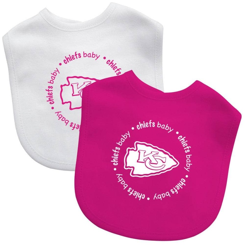 Kansas City Chiefs Baby Bibs 2-Pack - Pink