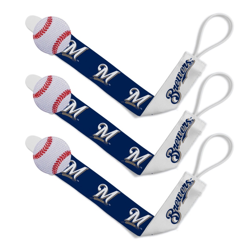 Milwaukee Brewers - Pacifier Clip 3-Pack