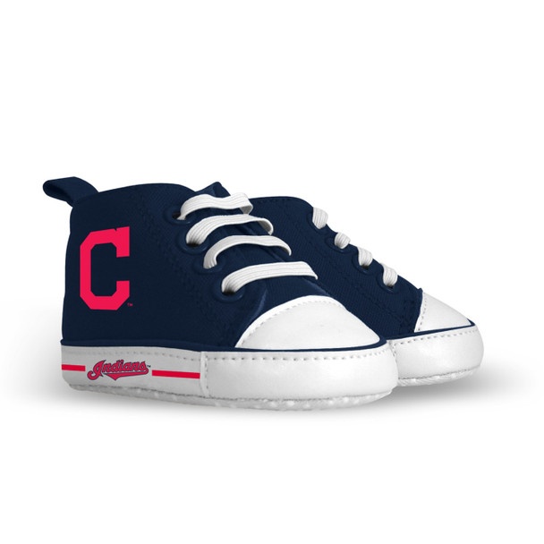 Baby Fanatic Pre-Walkers High-Top Unisex Baby Shoes - Mlb Cleveland Indians