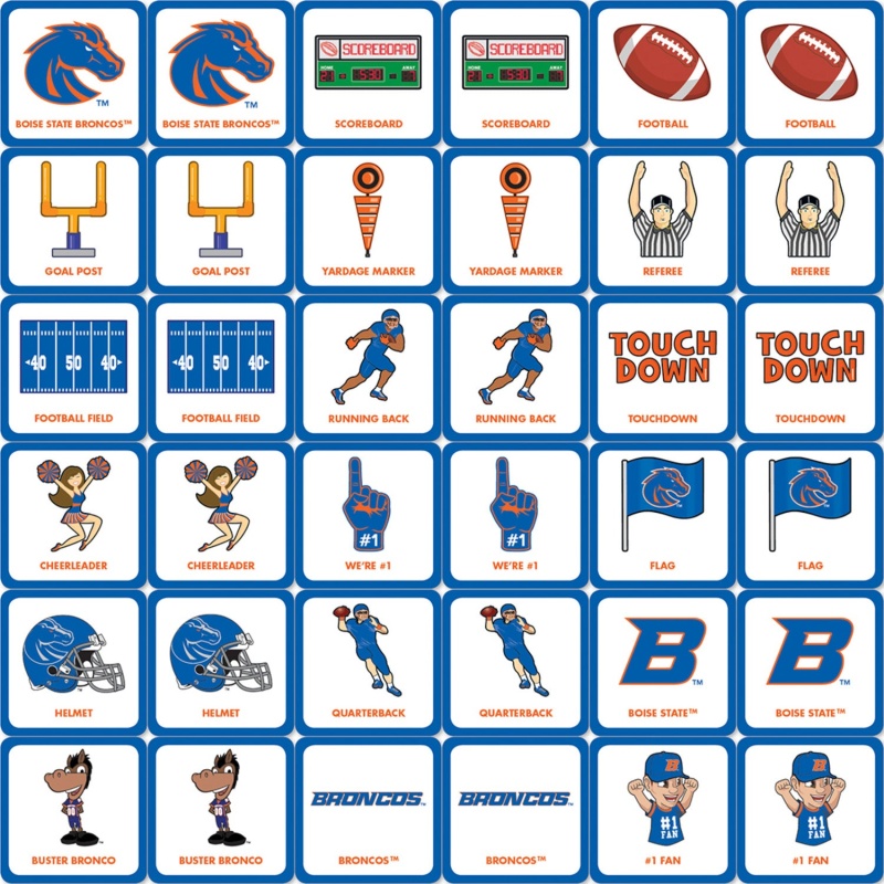 Boise State Broncos NCAA Matching Game