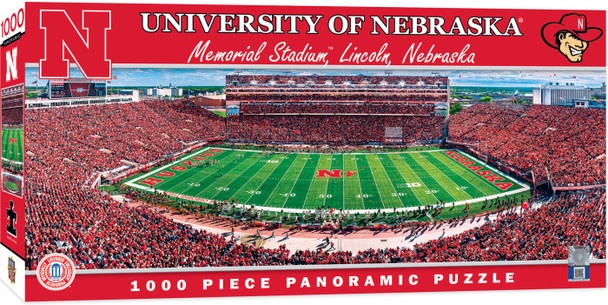 Stadium Panoramic Nebraska Cornhuskers 1000 Piece Ncaa Sports Puzzle - Center View