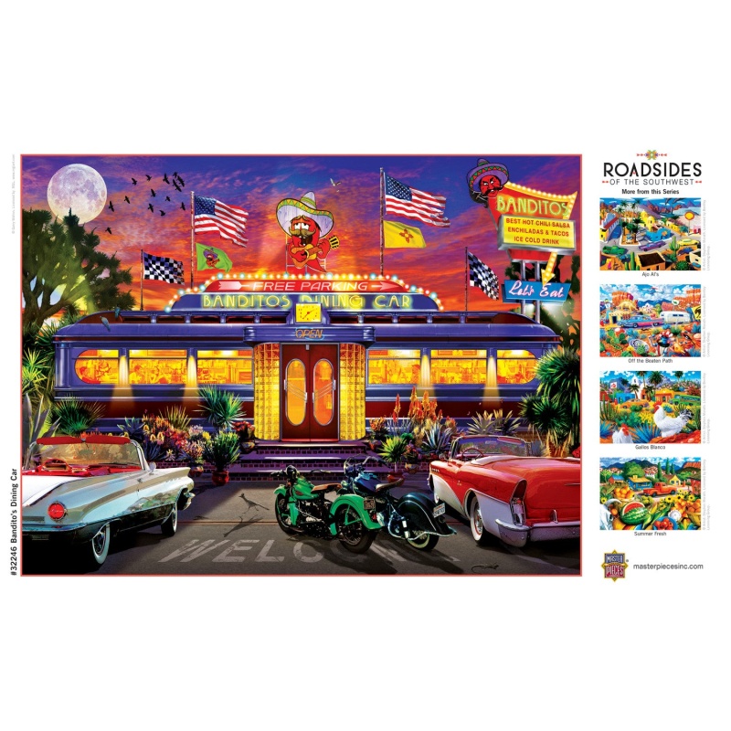 Roadsides Of The Southwest - Bandito's Dining Car 550 Piece Jigsaw Puzzle