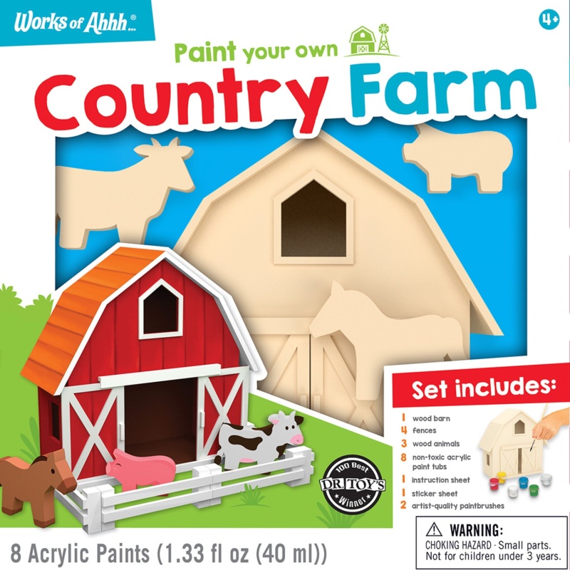 Country Farm Wood Wood Craft & Paint Kit