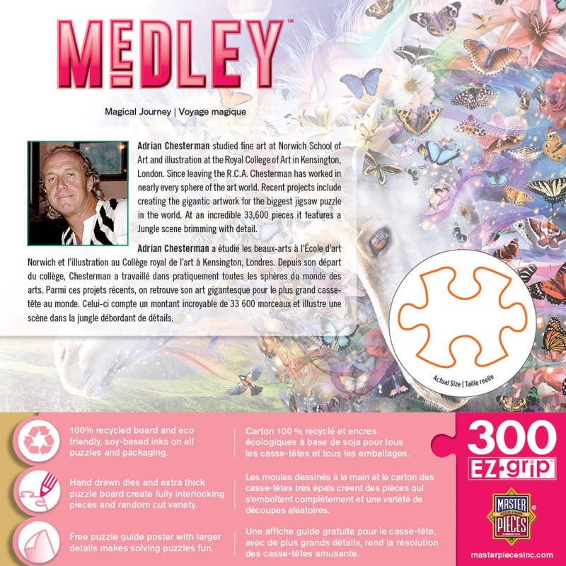 Medley - Unicorns & Butterflies 300 Piece Ez Grip Jigsaw Puzzle