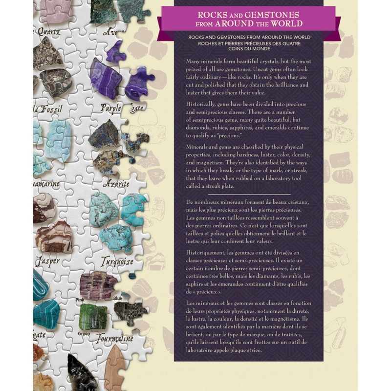 Rocks & Gemstones From Around The World 1000 Piece Jigsaw Puzzle