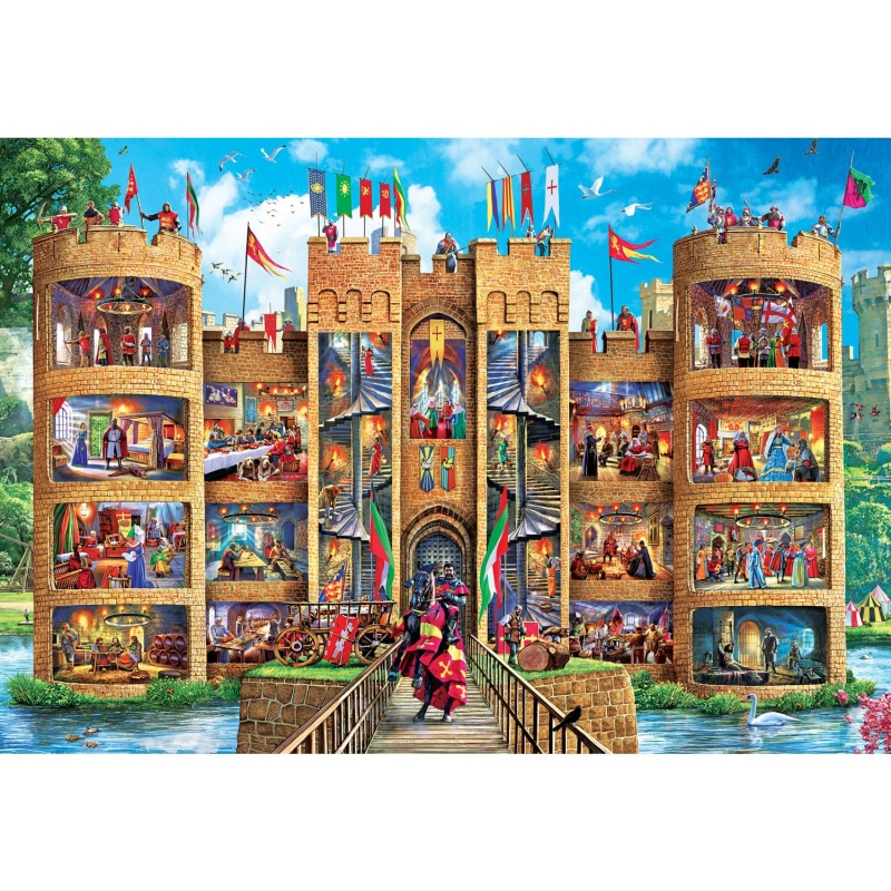 Cutaway - Medieval Castle 1000 Piece Ez Grip Jigsaw Puzzle