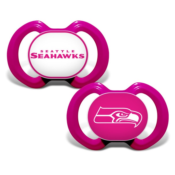 Seattle Seahawks Nfl Baby Fanatic Pacifier 2-Pack Pink