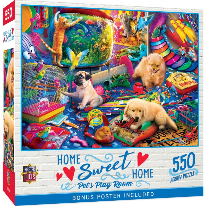 Home Sweet Home - Pet's Play Room 550 Piece Puzzle