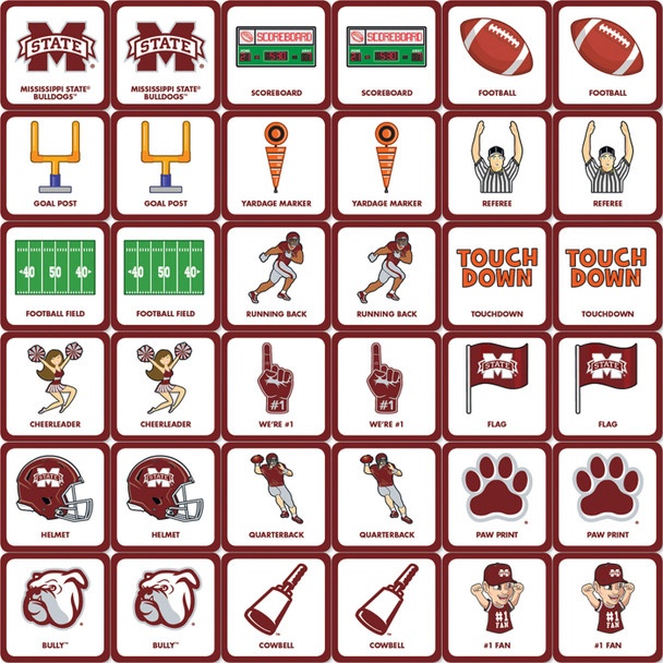 Ncaa Mississippi State Bulldogs Matching Game