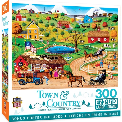 MasterPieces Town & Country - Share In The Harvest 300 Piece Ez Grip Jigsaw Puzzle