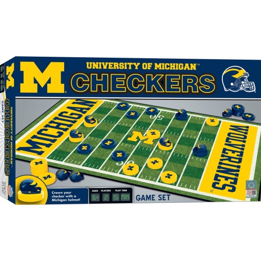Michigan Wolverines Checkers Board Game - Show Your Team Spirit