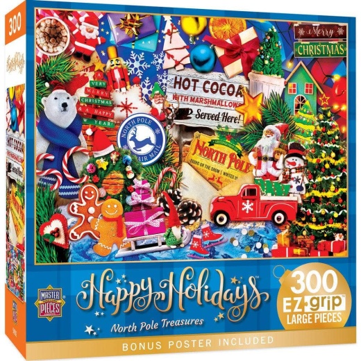 Happy Holidays - Greetings From The North Pole 300 Piece Ez Grip Jigsaw Puzzle