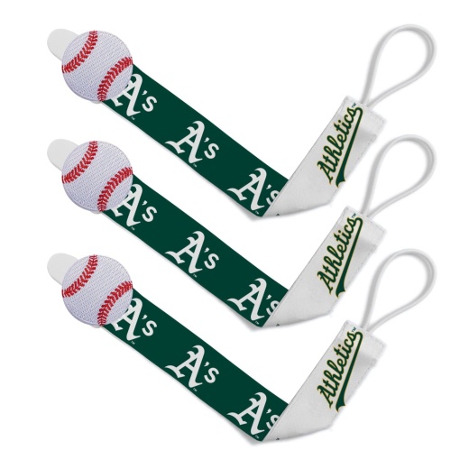 Oakland Athletics - Pacifier Clip 3-Pack