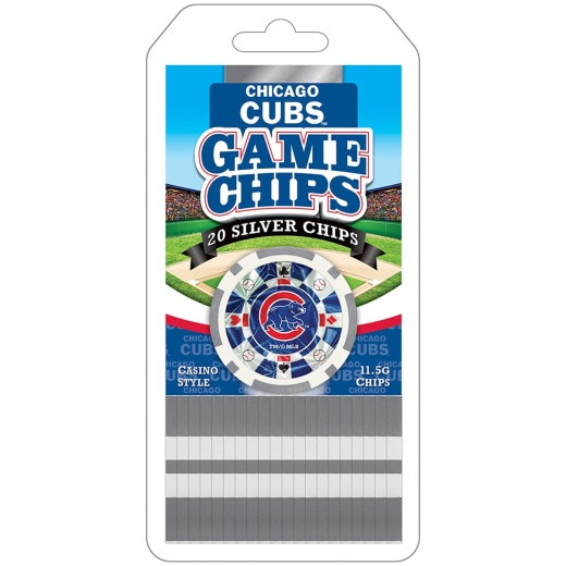 Chicago Cubs 20 Piece Poker Chips - Silver Collector's Edition