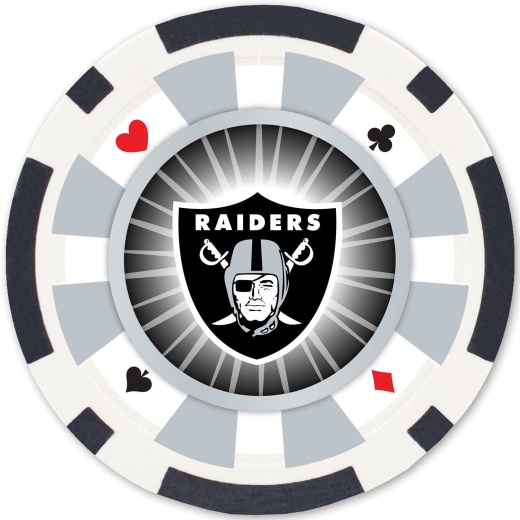 Las Vegas Raiders 100 Piece Poker Chips - MasterPieces NFL Licensed