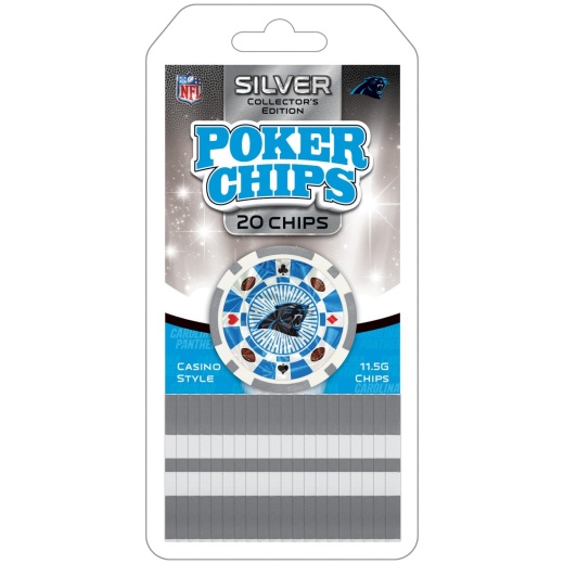 Carolina Panthers 20 Piece Poker Chips - Gold Collector's Edition