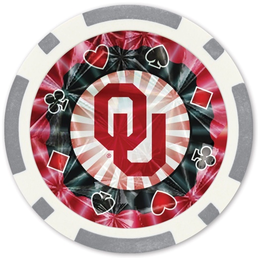 Oklahoma Sooners 20 Piece Poker Chips - Officially Licensed NCAA Product
