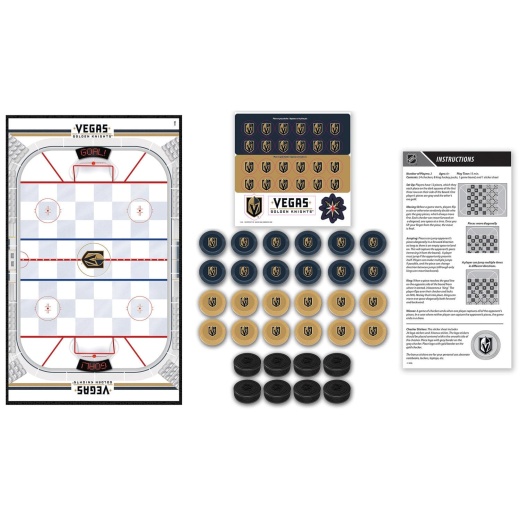 Las Vegas Golden Knights Checkers Board Game - MasterPieces NHL Licensed