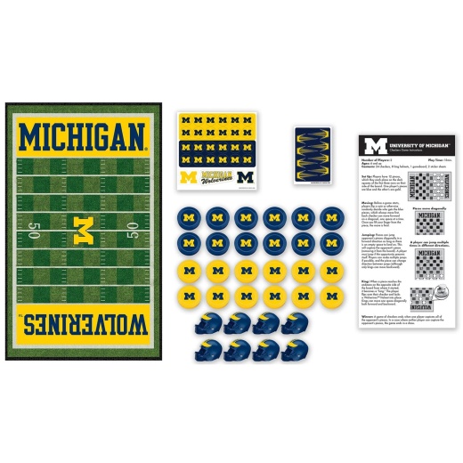Michigan Wolverines Checkers Board Game - Show Your Team Spirit