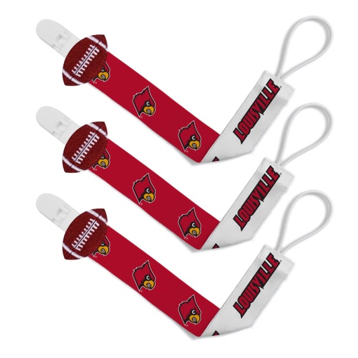 Louisville Cardinals Pacifier Clip 3-Pack