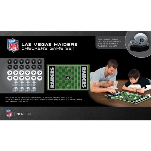 Las Vegas Raiders Checkers Board Game - Official NFL Fun for Fans