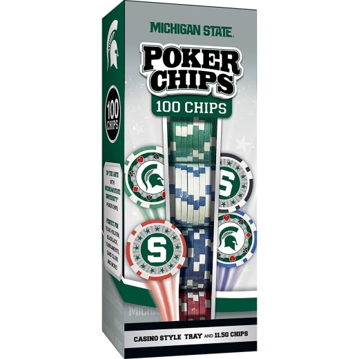 Michigan State Spartans 100 Piece Poker Chips - MasterPieces