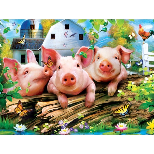 MasterPieces Green Acres - Three Lil' Pigs 300 Piece Ez Grip Jigsaw Puzzle