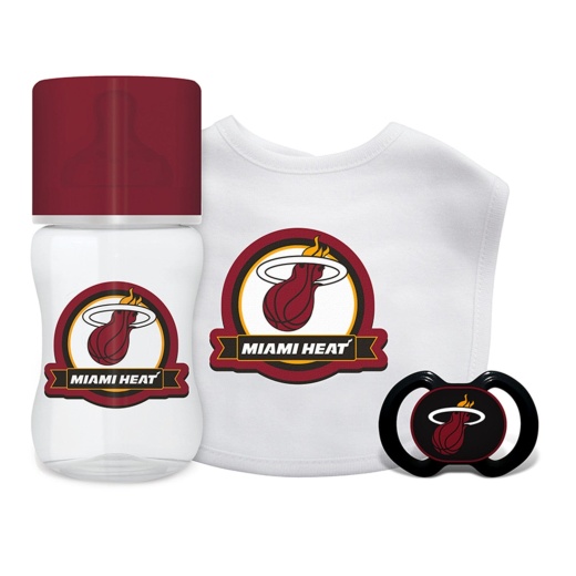 Miami Heat 3-Piece Baby Gift Set
