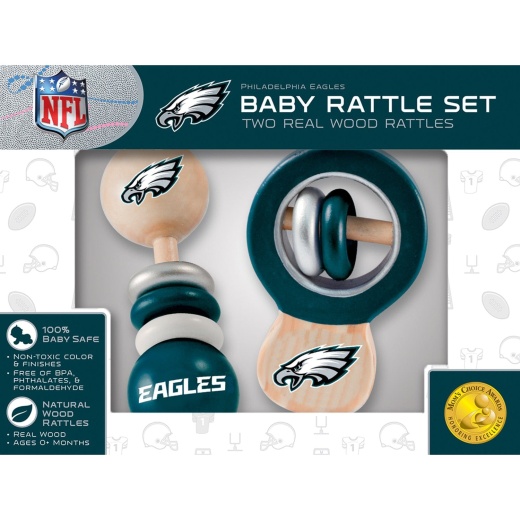Philadelphia Eagles Baby Rattles 2-Pack