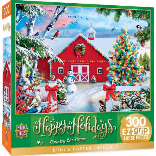 Happy Holidays - Country Christmas 300 Piece Ez Grip Jigsaw Puzzle