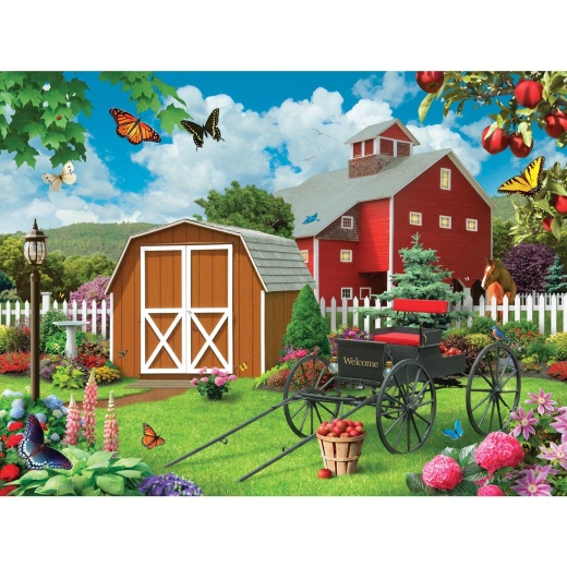Masterpieces Memory Lane - Barnyard Beauties 300 Piece Ez Grip Jigsaw Puzzle