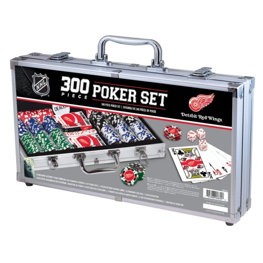 Detroit Red Wings 300 Piece Poker Set - Game Night Ready!