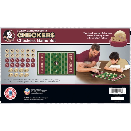 Florida State Seminoles Checkers Board Game - Officially Licensed MasterPieces NCAA Product