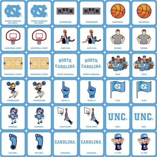 Unc Tar Heels Matching Game