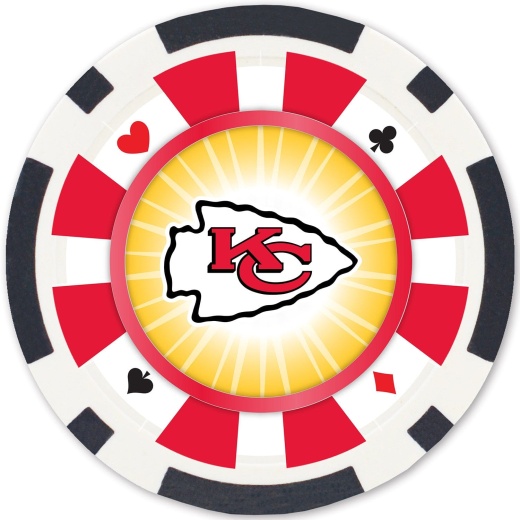 Kansas City Chiefs 100 Piece Poker Chips - Unleash Your Game Day Spirit