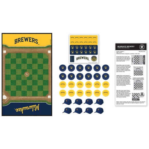 Milwaukee Brewers Checkers - MasterPieces MLB Board Game