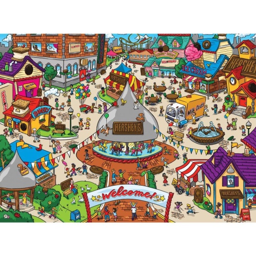 101 Things To Spot In Hersheyville - 101 Piece Jigsaw Puzzle