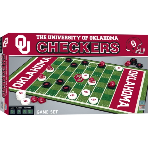 Oklahoma Sooners Checkers Board Game - MasterPieces NCAA Officially Licensed