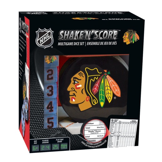 Chicago Blackhawks Shake N' Score Dice Game