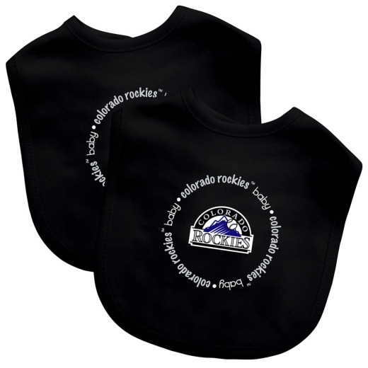 MasterPieces Colorado Rockies Baby Bibs 2-Pack - Black