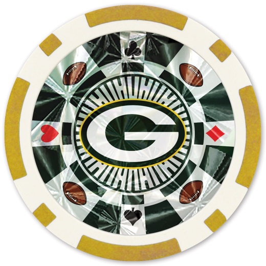 Green Bay Packers 20 Piece Poker Chips - Officially Licensed NFL Merchandise