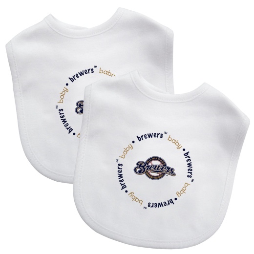 MasterPieces Milwaukee Brewers Baby Bibs 2-Pack