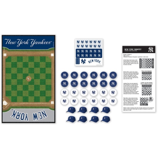 New York Yankees Checkers Board Game - Masterpieces MLB Licensed