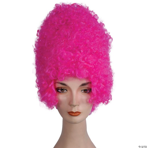 Women's Hot Pink Bargain Beehive Wig