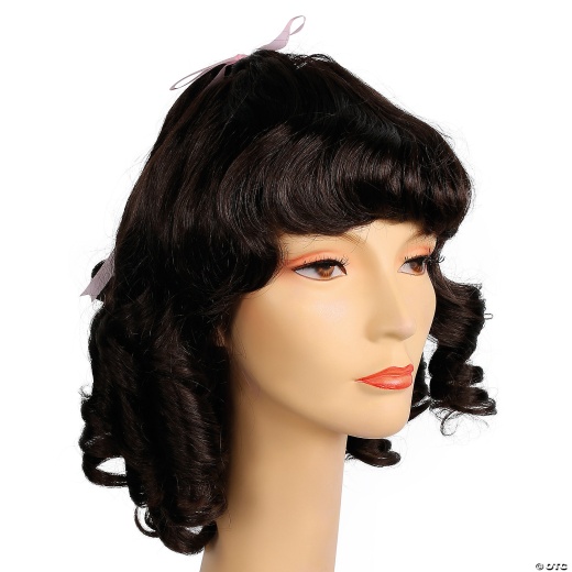 Adults Little Women Ringlets With Bangs Wig - Medium Chestnut Brown 6