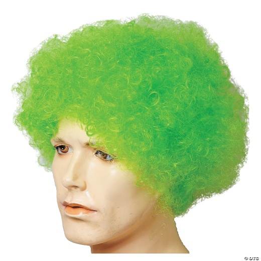 Adults Green Bargain Afro Wig