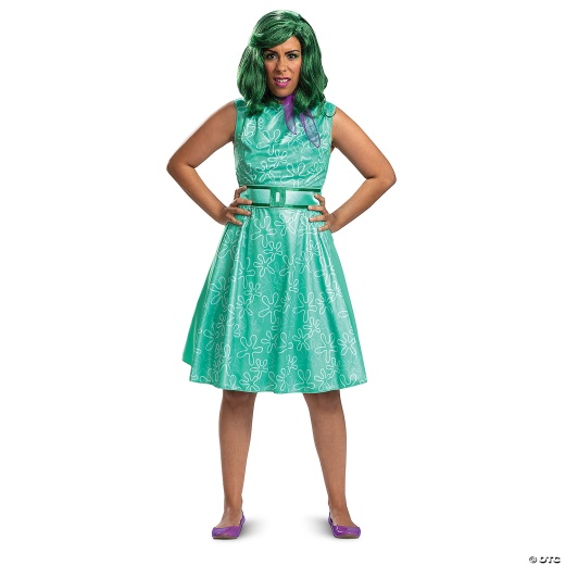 Women's Disney/Pixar Inside Out 2 Green Disgust Costume - Large 12-14